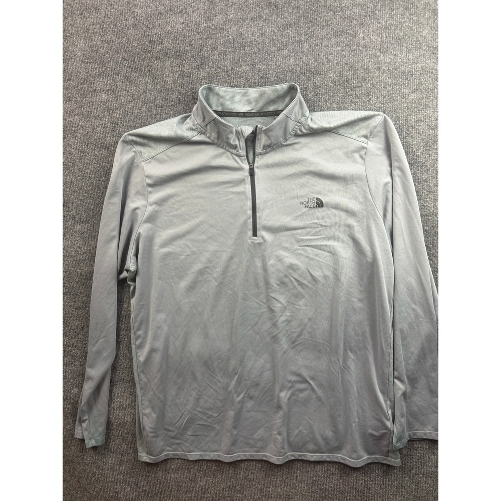The North Face Quarter Zip Pullover Mens XXL Gray Mountain Athletics FlashDry-XD